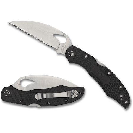 Spyderco 2023 Spyderco Reveal 9, Cara Cara 2 Wharncliffe, Serrated Edge SPY-BY03SBKWC2